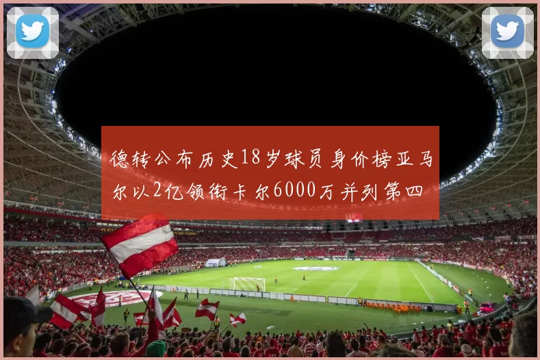 德转公布历史18岁球员身价榜亚马尔以2亿领衔卡尔6000万并列第四