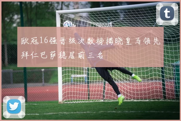 欧冠16强晋级次数榜揭晓皇马领先拜仁巴萨稳居前三名
